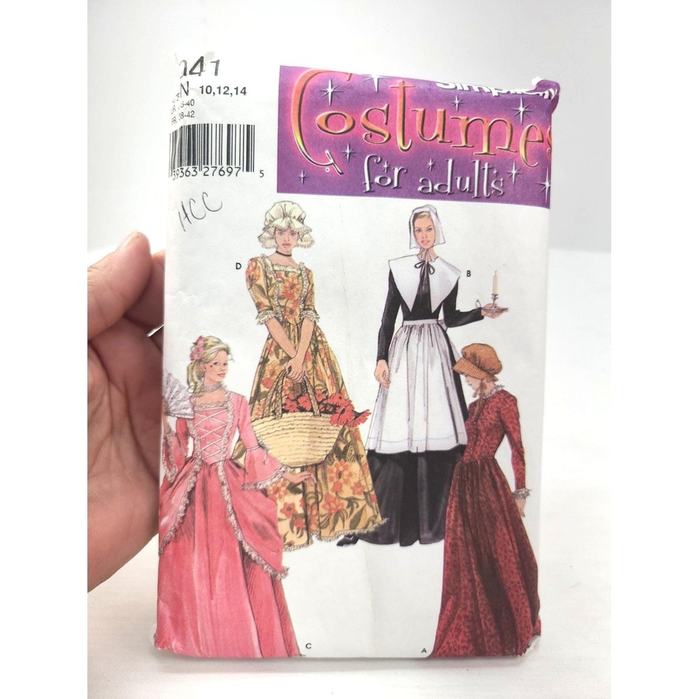 Simplicity Misses Puritan,Centennial Costume Pattern 5041 Size 10,12,14 2 cut pc